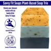 Savvy Fit Soaps Handmade Natural Soap - ATHLETE BARS - BUDDY, STAR, SPORTS - Plant-Based - Both Body & Face - Cruelty-Free (Pack of 3) 4.5 oz/each view 2