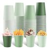 AimFun 100 Pcs Sage Green Paper Cups 9oz Disposable Coffee Paper Cups Gradient Green Party Cups Birthday Bridal Shower Beverage Drinking Cups for Wedding Picnic St Patricks Tea Party Supplies view 1