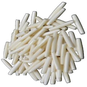25 PCS White Bone Pipe Choker Beads 1 1/2" #BD-5 Fast Free Supply