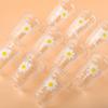 AimFun 100 Pc Daisy Disposable Plastic Cups Groovy Party Cups 12 oz White Flower Cold Drinking Cups for Hippie Boho Party Decor Spring Birthday Baby Shower Supplies view 4