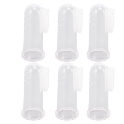 6PCS Baby Finger Toothbrush Set - Safe Silicone Toddler Brush for Teething and Early Oral Hygiene - Infant Gum Massager Tooth Cleaner