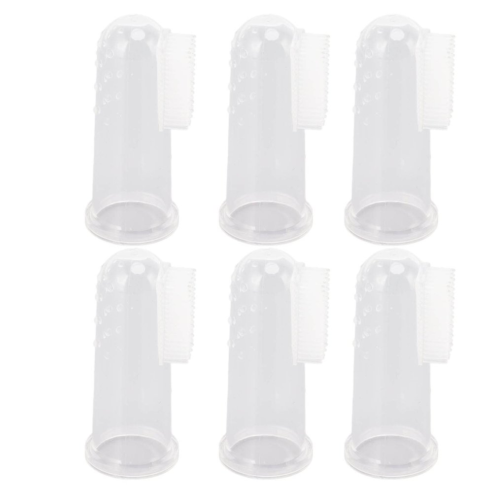 6PCS Baby Finger Toothbrush Set - Safe Silicone Toddler Brush for Teething and Early Oral Hygiene - Infant Gum Massager Tooth Cleaner