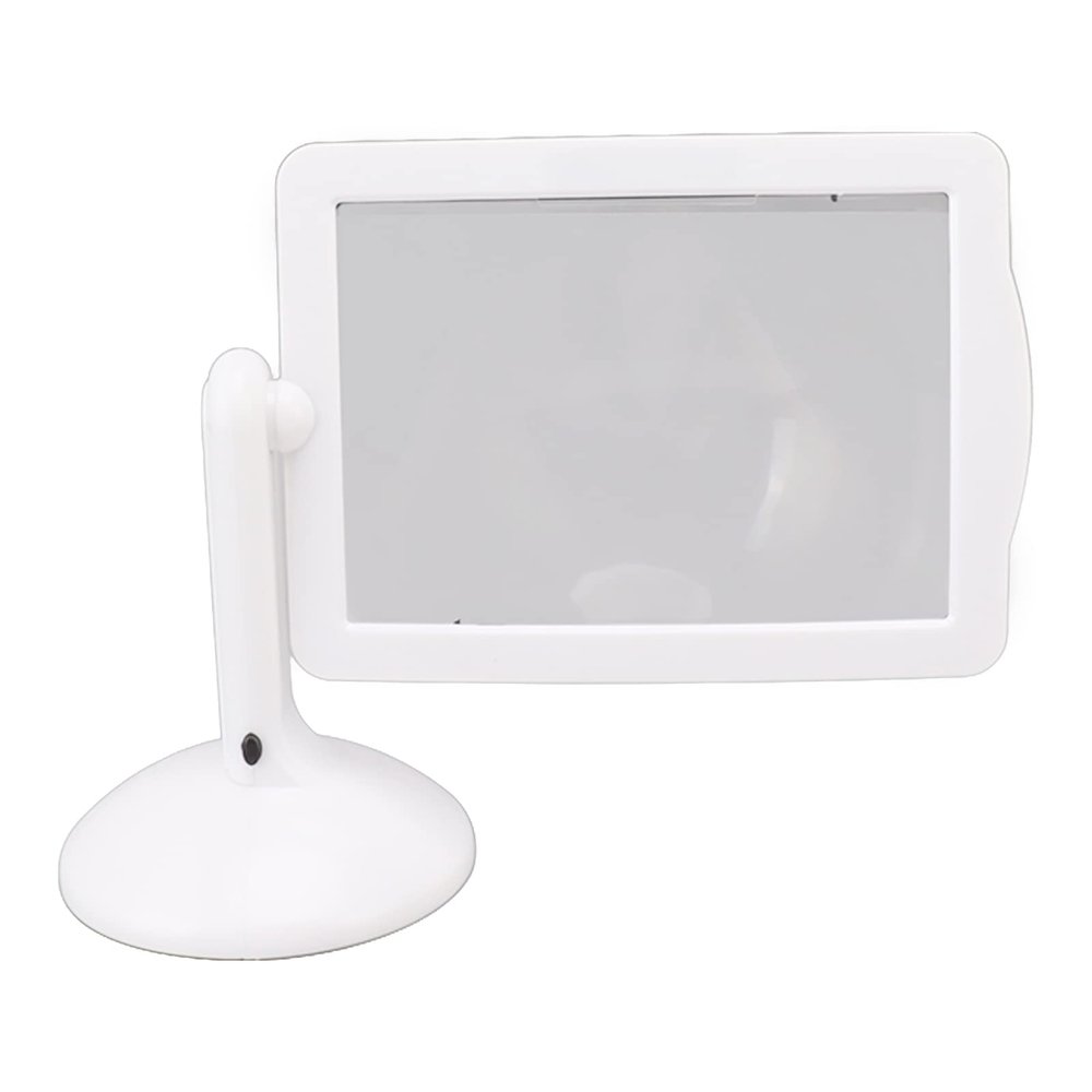180 Degree Rotatable Desktop Magnifying Glass - Reading Magnifier Screen with LED Light for Older Readers - Vision Aid