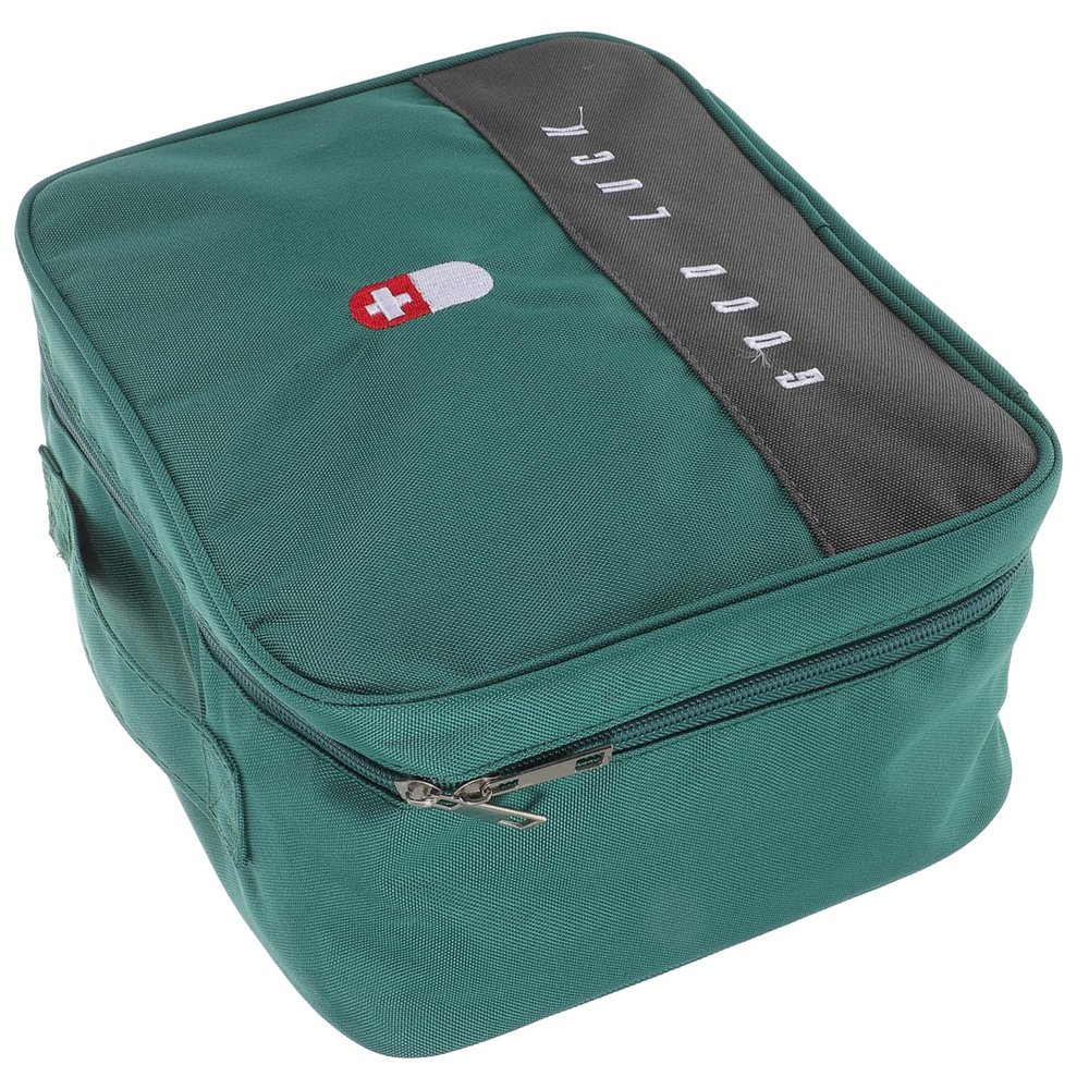 SOLUSTRE Medicine Box Travel Organizer Medicine Bag Multi- Grid Pouch Travel Pill Organizer First Aid Kit for Home Waterproof Travel Bag Medicine Pouch On Foot Storage Bag Polyester Fiber