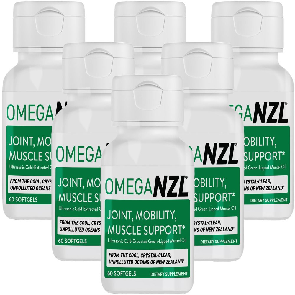 OMEGANZL Original Omega-3 Joint Support Supplement, Best Natural Muscle Relief, Green-Lipped Mussel Oil, 360 Softgels, No Fishy Aftertaste