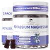 2 Pack Potassium Magnesium Gummies, Sugar-Free Potassium Gummies with Magnesium Glycinate 500mg Chewable Potassium Magnesium Supplements with Calcium, Zinc & Vitamins to Support Leg Muscle Relaxation view 1