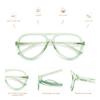 AMOMOMA 3 Pack Retro Oversized Aviator Reading Glasses for Women Men,Classic Large Reader Blue Light Computer Frame AM6111 C1+C5+C7 1.50 view 4