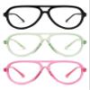 AMOMOMA 3 Pack Retro Oversized Aviator Reading Glasses for Women Men,Classic Large Reader Blue Light Computer Frame AM6111 C1+C5+C7 1.00 view 1