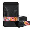 100 Pack Smell Proof Bags, Resealable Food Storage Bags with Clear Window, Stand Up Smell Proof Mylar Bags Self Seal Foil Pouches for Food Storage Packaging (Black, 6.3 x 9.5 Inch) view 1