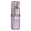 Multifunctional Wash Cup Mouthwash Toothbrush Cup Portable Travel Bottle for Men and Women Suitable for Home Business Trip (Purple) view 1