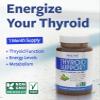 Thyroid Support with Iodine (Non-GMO) Improve Your Energy & Mood - Metabolism Booster Thyroid Health Supplement for Women and for Men - Ashwagandha, Zinc, B12 Complex - 60 Capsules view 2