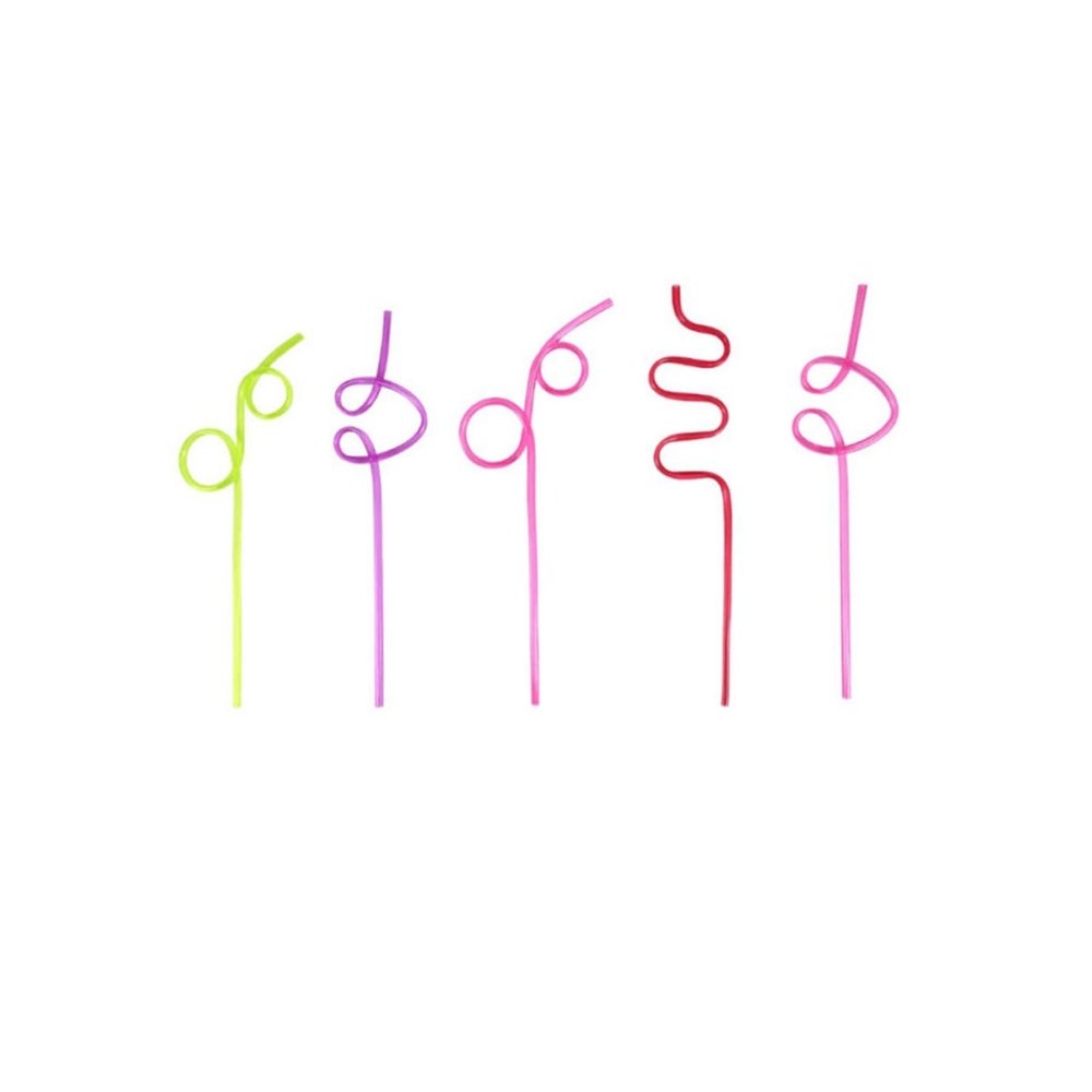 KALLORY 60 Pack Pvc Drinking Straws Party Supplies Decorative Straws for Events Holidays