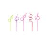 KALLORY 60 Pack Pvc Drinking Straws Party Supplies Decorative Straws for Events Holidays view 1