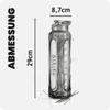 Asbirg 35 oz Glass Protein Shaker Bottle  BPA-Free, Leakproof Lid, Mixing Ball & Silicone Sleeve  Large Gym Shaker for Smoothies, Shakes & Pre-Workout  Black view 2