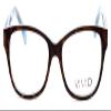 Calabria Splash 61 Oval Reading Glasses +4.50 Blue Tortoise Havana Women view 2