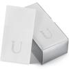50-Pack Linen-Feel Mongrammed Napkins Paper, 12" x 17" Silver Foil Letter U Napkins Disposale, Initial Guest Towels For Wedding, Bathroom, Party, Baby Shower, Or Event view 1