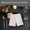 50-Pack Linen-Feel Mongrammed Napkins Paper, 12" x 17" Silver Foil Letter U Napkins Disposale, Initial Guest Towels For Wedding, Bathroom, Party, Baby Shower, Or Event view 2