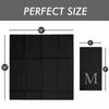 50-Pack Monogrammed Napkins Black With Pocket For Flatware, 16" x 16" Silver Foil Letter U Disposable Linen-Feel Napkins, Prefolded Silverware Pocket Napkins For wedding, Party Or Baby Shower view 3