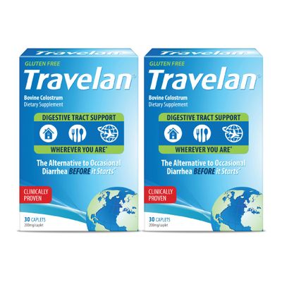 Anti Diarrhea Pills Help Prevent Travelers Diarrhea Before It Starts, Clinically Proven, Travel Essentials, Drug-Free Colostrum, Natural Digestive and Immune Support Supplement, 60 Count
