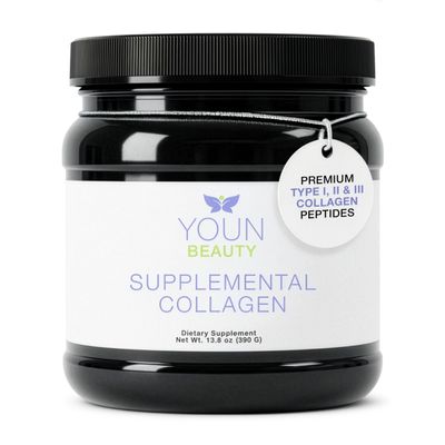 YOUN Beauty Supplemental Collagen Powder by Holistic Plastic Surgeon Dr. Anthony Youn, 30 Servings (Unflavored)  Fortigel, Fortibone & Verisol Multi-Collagen Peptides for Skin Health