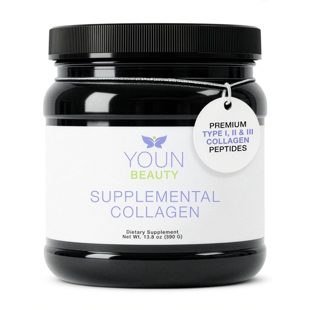 YOUN Beauty Supplemental Collagen Powder by Holistic Plastic Surgeon Dr. Anthony Youn, 30 Servings (Unflavored)  Fortigel, Fortibone & Verisol Multi-Collagen Peptides for Skin Health