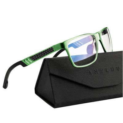 ANYLUV Reading Glasses Men Women Blue Light Blocking, Premium Mens Reading Glasses Al-mg Frame with Spring Hinge Anti Glare