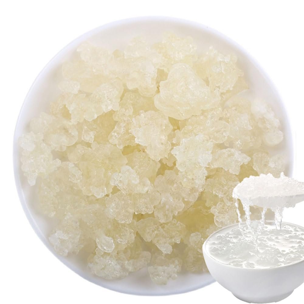 100% Dried Tragacanth Gum 150g/5.29oz Edible Gum Pure Natural Tragacanth Crystals No Colors Snow Swallow xueyan 