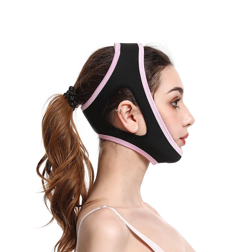 2pcs Adjustable Chin Strap for Snoring Anti Snoring Devices Breathable Stop Snoring Chin Strap Snoring Solution Snore Reducing Aid to Keep Mouth Closed for Men And Women Chin Mask,Pink
