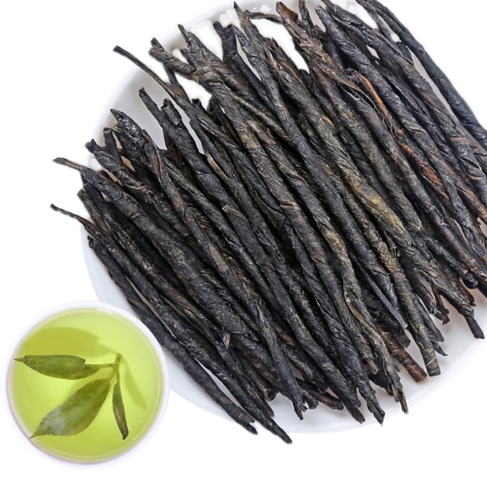 100% Kuding Tea Ku Ding Tea 100g / 3.52oz Premium Needle Kuding Tea - Bitter Green Tea - Ku Ding Herbal Tea Chinese Spike Loose Large-leaf