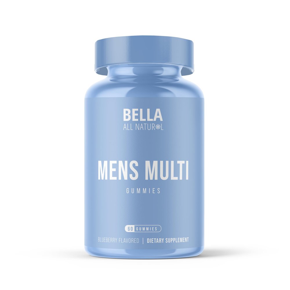 Bella All Natural Mens Multi Gummies, Blueberry Flavored, 60ct