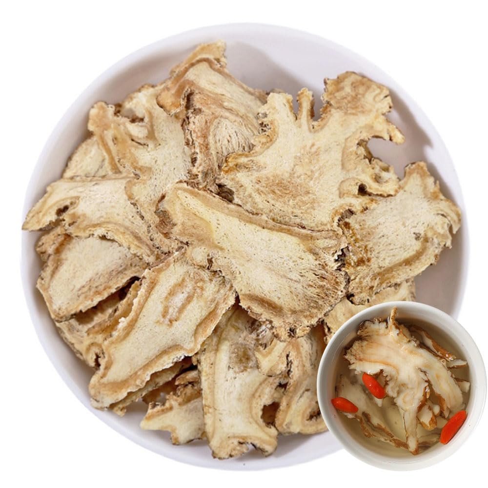 100% Dried Angelica Root Slices 2.46oz/70g Dang Gui Tea Chinese Dried Herbs Angelica Sinensis Dong Quai Natural Herbal Tea, No Additives, Sulfur Free