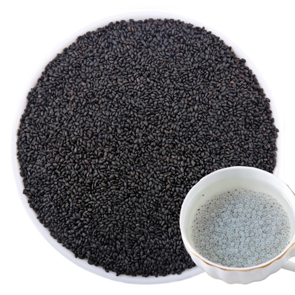 100% Tukmaria (Holy Basil Seeds) Used for Falooda/Sabja Dessert & Herbal ~ All Natural 250g/8.81oz