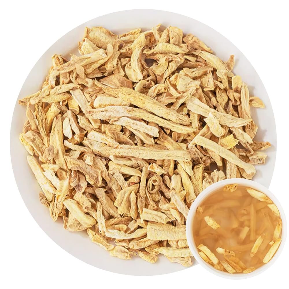 100% Dried Ginger 100G/3.52oz Pure Ginger Root Tea, Soothing & Spicy - Non-GMO - Naturally Caffeine-free Herbal Tea No Sugar Added