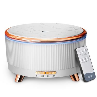 500ML Large Capacity Essential Oil Diffuser, Ultrasonic Aromatherapy Diffuser with 7 Color LED Lights with Remote Control, Cool Mist Humidifier, Timed Mist, Auto Shut-Off (White)
