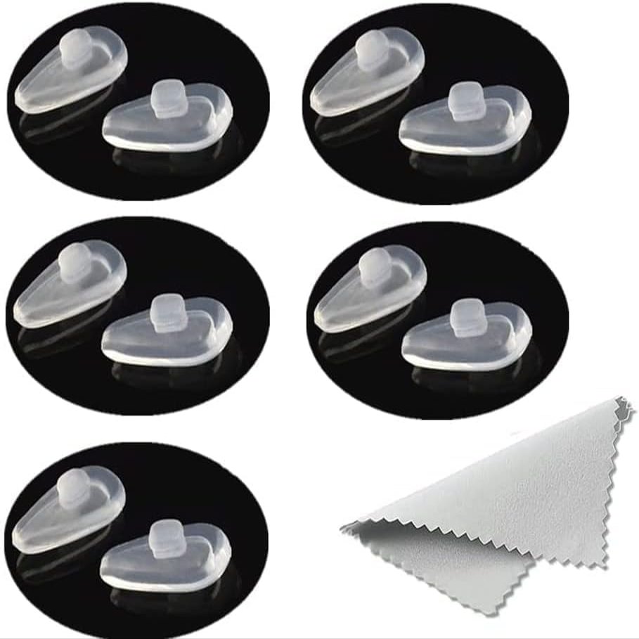 200 Pairs Push in Nose Pads,Anti Slip 14mm Air Bag Air Cushion Nose Piece,Eyeglass Replacement Nose Piece for Glass Eyeglass Sunglasses