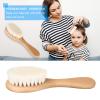 Cryfokt Baby Hair Brush, Soft Goat Brush Toddler Hair Brush with Ergonomic Wooden Handle, Baby Infant Head Massage Grooming Comb for Newborns, Toddlers view 2
