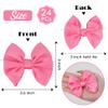 AIMUDI Hot Pink Satin Ribbon Bows with Twist Ties for Treat Bags 3.5" Pink Bows for Crafts Small Bows for Gift Wrapping Premade Bows for Cake Pop Candy Apples Gift Bags Wedding Baby Shower -24 Counts view 2