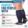Doctor's Select 3 Pairs Plus Size Compression Socks Wide Calf - Up to 6XL | 20-30 mmHg Plus Size Compression Socks for Women Wide Calves | Line Patterns 2 view 4