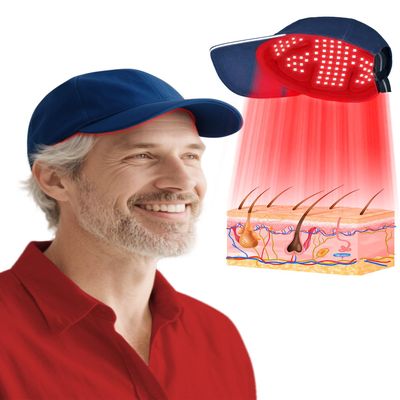 LONLIKE Red Light Therapy Hat & Cap with Timer Controller, 630nm 850nm 940nm Infrared Light Therapy for Head