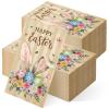 200 Pcs Spring Easter Napkins Bulks Disposable Spring Flower Easter Bunny Egg He Is Risen Napkins Guest Paper Hand Towel for Home Family Dinner Bathroom(Rabbit Ear) view 1