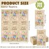 200 Pcs Spring Easter Napkins Bulks Disposable Spring Flower Easter Bunny Egg He Is Risen Napkins Guest Paper Hand Towel for Home Family Dinner Bathroom(Rabbit Ear) view 2