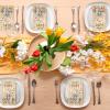 200 Pcs Spring Easter Napkins Bulks Disposable Spring Flower Easter Bunny Egg He Is Risen Napkins Guest Paper Hand Towel for Home Family Dinner Bathroom(Rabbit Ear) view 4