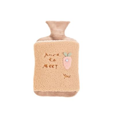 1L Large hot Water Bottle with Hands Pocket Cute Plush hot Water Bag Bed Warm Water Bottle for hot Compress and Warmth