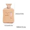 1L Large hot Water Bottle with Hands Pocket Cute Plush hot Water Bag Bed Warm Water Bottle for hot Compress and Warmth view 2