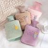 1L Large hot Water Bottle with Hands Pocket Cute Plush hot Water Bag Bed Warm Water Bottle for hot Compress and Warmth view 4