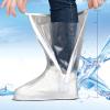 Waterproof Knee-High Rain Shoe Covers with Zipper for Adults, Reusable and Clear Protective Rain Boot Accessories(M) view 2