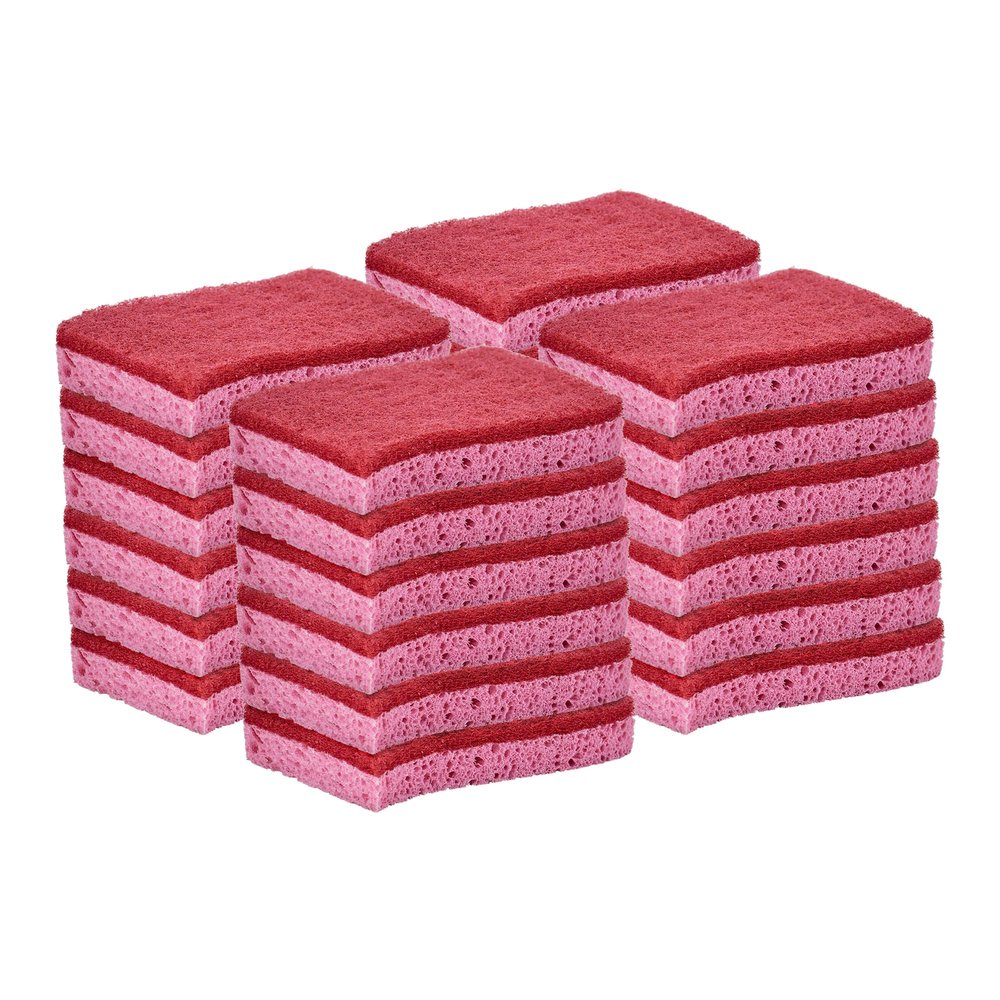 Kitchen Sponges for Washing Dishes, Non-Scratch Cellulose Dish Scrub Sponges, Cleaning Sponges for Household Use, Safe Cleaning Products, Kitchen Sponges Pack of 24, by Superio
