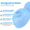 EziDrops Eye Drop Guide for Wide/Flat Head Bottles, No Blink Reflex, Blue view 3