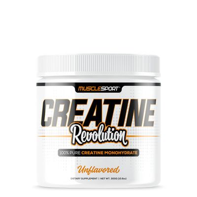 Musclesport Creatine Monohydrate Powder - Micronized Creatine Monohydrate - Energy, Strength & Endurance - 300g, Unflavored
