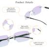 LifeArt Blue Light Blocking Glasses, Computer Reading Glasses, Anti Blue Rays, Reduce Eyestrain, Stylish for Men and Women(Silver,+3.00 Magnification) view 2